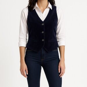 Gap Navy Velvet Vest – Size L Tall